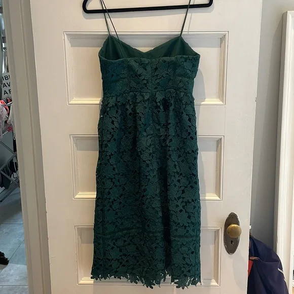 Club Monaco forest green lace midi dress - Picture 2 of 2